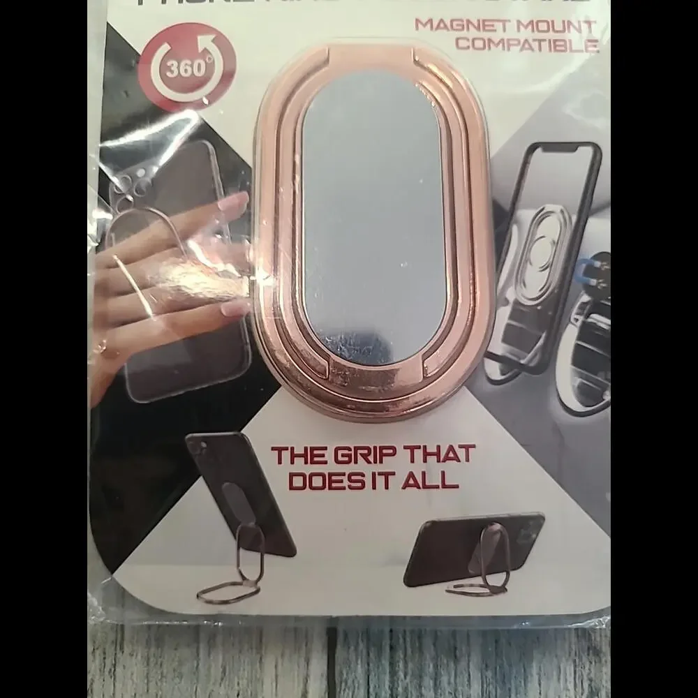 2 Pk AXISGRIP Phone Ring & Desk Stand 360° Cell Phone Mount Magnet Compatible